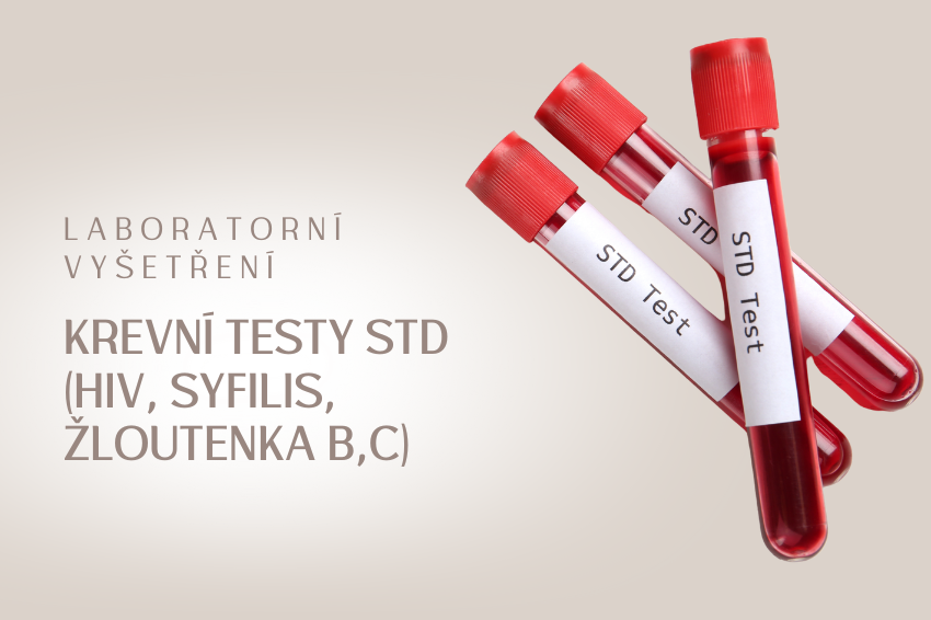 Krevní testy na pohlavně přenosná onemocnění (HIV, Syfilis, Žloutenka typu B a C)
